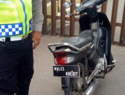 Polisi Incar Kendaraan Bermotor Roda Dua Tak Pakai Pelat Nomor Belakang