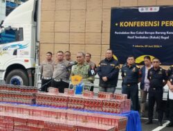 Bea Cukai Gagalkan 8,9 Juta Batang Rokok Ilegal, Selamatkan Rp8,6 Miliar